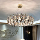 2024 GobekUsa Ash Crystal Ceiling Chandeliers, Modern Living Room Pendant Lamps, Home Decor Lighting