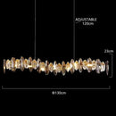 2024 GobekUsa Ash Crystal Ceiling Chandeliers, Modern Living Room Pendant Lamps, Home Decor Lighting