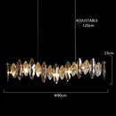 2024 GobekUsa Ash Crystal Ceiling Chandeliers, Modern Living Room Pendant Lamps, Home Decor Lighting