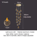 GobekUsa Attic Crystal Chandelier for Living Room Dining Room Stair Lamp