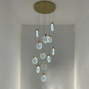 GobekUsa Attic Crystal Chandelier for Living Room Dining Room Stair Lamp
