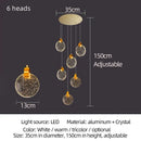 GobekUsa Attic Crystal Chandelier for Living Room Dining Room Stair Lamp