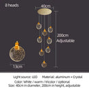 GobekUsa Attic Crystal Chandelier for Living Room Dining Room Stair Lamp