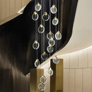 GobekUsa Attic Crystal Chandelier for Living Room Dining Room Stair Lamp
