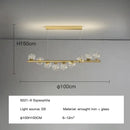 GobekUsa Glass Ball G9 LED Ceiling Chandelier for Living Dining Kitchen Decor