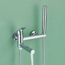 GobekUsa Brass Wall Mounted Bathtub Shower Mixer Tap Set for Bathroom