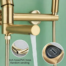GobekUsa Brass Wall Mounted Bathtub Shower Mixer Tap Set for Bathroom