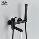 GobekUsa Brass Wall Mounted Bathtub Shower Mixer Tap Set for Bathroom