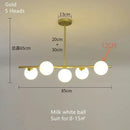 GobekUsa Bean Glass Chandelier: Modern Magic Lighting for Kitchen Living Room Bedroom