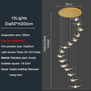 GobekUsa Bird Design LED Chandelier for Luxury Living Room and Restaurant