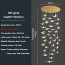 GobekUsa Bird Design LED Chandelier for Luxury Living Room and Restaurant