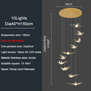 GobekUsa Bird Design LED Chandelier for Luxury Living Room and Restaurant