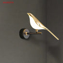 GobekUsa Golden Bird LED Wall Lamp: Modern Design for Hallway, Stairs, Living Room, Bedroom Decor