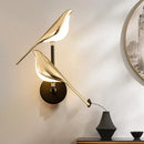 GobekUsa Bird Design Gold Plating LED Wall Sconce for Stylish Home Lighting