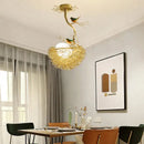 GobekUsa Bird'S Nest Glass Pendant Lights - Modern Gold Design for Kitchen, Dining, Living Room