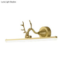 GobekUsa Metal Black/Gold LED Vanity Sconce Light with Antler Arm - Modern Wall Lamp Fixture