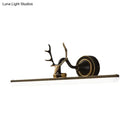 GobekUsa Metal Black/Gold LED Vanity Sconce Light with Antler Arm - Modern Wall Lamp Fixture