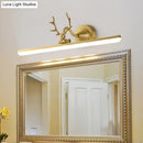 GobekUsa Metal Black/Gold LED Vanity Sconce Light with Antler Arm - Modern Wall Lamp Fixture