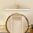 GobekUsa Metal Black/Gold LED Vanity Sconce Light with Antler Arm - Modern Wall Lamp Fixture