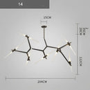 GobekUsa Branch Suspension Pendant Light - Gold Black G9 LED Iron Glass Fixture