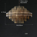 GobekUsa Brass Glass Ceiling Chandelier: Elegant Lighting for Luxurious Living Spaces