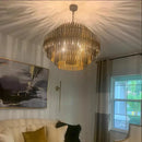 GobekUsa Brass Glass Ceiling Chandelier: Elegant Lighting for Luxurious Living Spaces