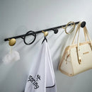 GobekUsa Brass Towel Hook Set Bathroom Kitchen Hanger Gold Black Row Robe Hat Clothes