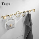 GobekUsa Brass Towel Hook Set Bathroom Kitchen Hanger Gold Black Row Robe Hat Clothes