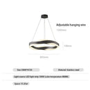 GobekUsa Elegant Black Circle Chandeliers | Luxury Acrylic Pendant Light for Home Living Room