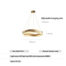 GobekUsa Elegant Black Circle Chandeliers | Luxury Acrylic Pendant Light for Home Living Room