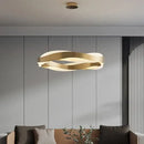GobekUsa Elegant Black Circle Chandeliers | Luxury Acrylic Pendant Light for Home Living Room