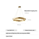 GobekUsa Elegant Black Circle Chandeliers | Luxury Acrylic Pendant Light for Home Living Room