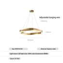 GobekUsa Elegant Black Circle Chandeliers | Luxury Acrylic Pendant Light for Home Living Room