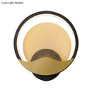 GobekUsa Metallic LED Wall Sconce with Acrylic Shade in Black-Gold/White-Gold or White, for Modern Bedside Lighting