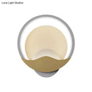 GobekUsa Metallic LED Wall Sconce with Acrylic Shade in Black-Gold/White-Gold or White, for Modern Bedside Lighting