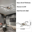 GobekUsa Gold/Black Pendant Light Chandelier for Living Room Dining Bedroom - Modern Nordic Ceiling Lamps