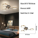 GobekUsa Gold/Black Pendant Light Chandelier for Living Room Dining Bedroom - Modern Nordic Ceiling Lamps