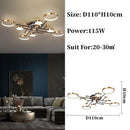 GobekUsa Gold/Black Pendant Light Chandelier for Living Room Dining Bedroom - Modern Nordic Ceiling Lamps
