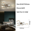 GobekUsa Gold/Black Pendant Light Chandelier for Living Room Dining Bedroom - Modern Nordic Ceiling Lamps