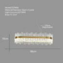 GobekUsa Crystal LED Chandelier: Gold/Black Luxury Pendant Lighting for Home