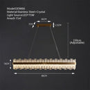 GobekUsa Crystal LED Chandelier: Gold/Black Luxury Pendant Lighting for Home