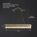 GobekUsa Crystal LED Chandelier: Gold/Black Luxury Pendant Lighting for Home
