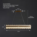 GobekUsa Crystal LED Chandelier: Gold/Black Luxury Pendant Lighting for Home