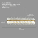 GobekUsa Crystal LED Chandelier: Gold/Black Luxury Pendant Lighting for Home