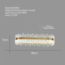 GobekUsa Crystal LED Chandelier: Gold/Black Luxury Pendant Lighting for Home