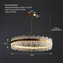 GobekUsa Crystal LED Chandelier: Gold/Black Luxury Pendant Lighting for Home
