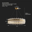 GobekUsa Crystal LED Chandelier: Gold/Black Luxury Pendant Lighting for Home