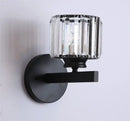 GobekUsa Crystal Sconce Light Gold Black Metal Glass Lampshade Wall Fixture