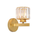 GobekUsa Crystal Sconce Light Gold Black Metal Glass Lampshade Wall Fixture