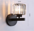 GobekUsa Crystal Sconce Light Gold Black Metal Glass Lampshade Wall Fixture